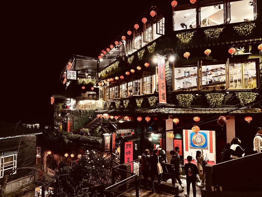 Jiufen Old Street, Taiwan, at night